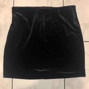 Express- High Waist Velvet Mini Skirt